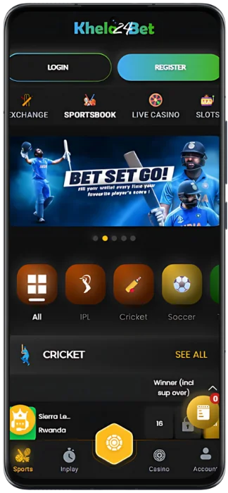 Khelo24Bet Screenshot of the Sport program