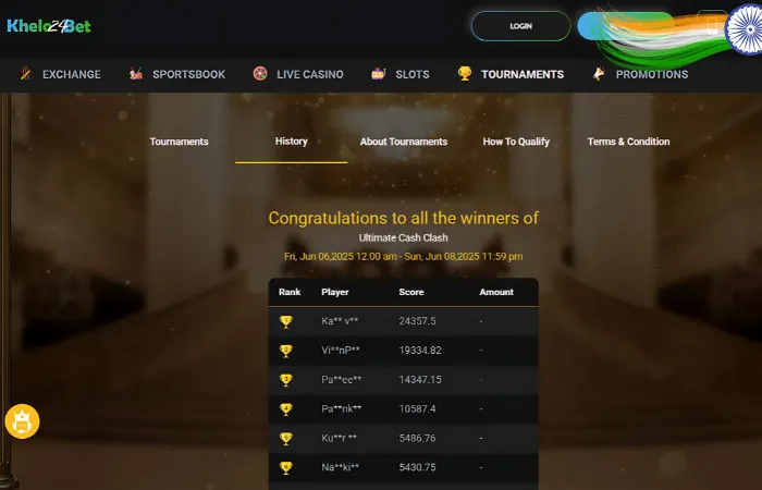 khelo24bet Tournaments